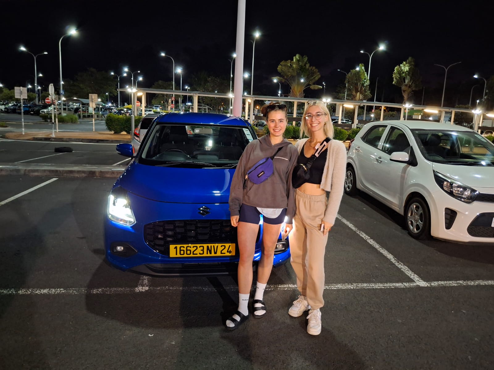 Tourist couple renting scooter in Mauritius